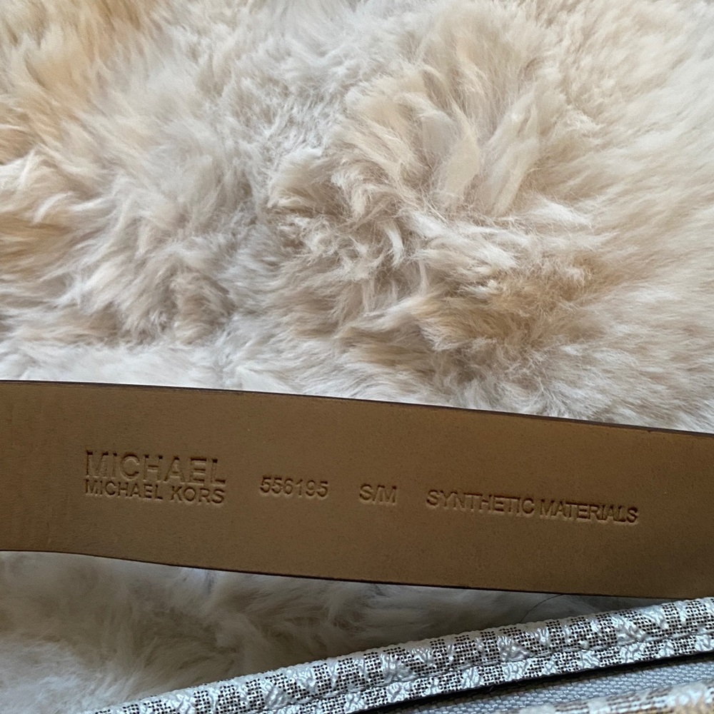 Michael Kors Silver White Logo Belt Bag with Silver Hardware - Picture 11 of 16